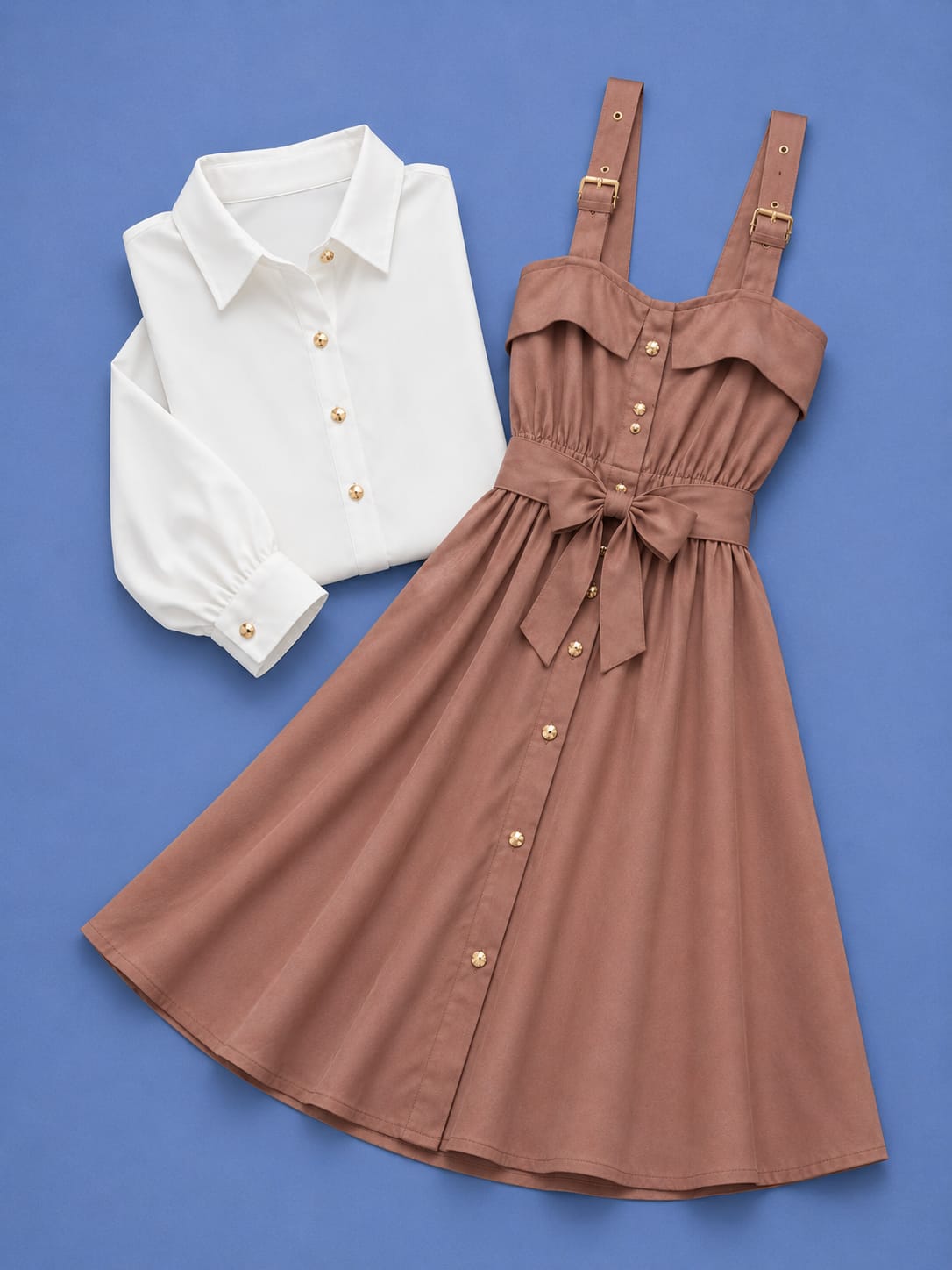 Midi Dress - Brown