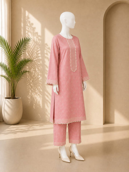 Bin Saeed Lawn 2PC - Pink
