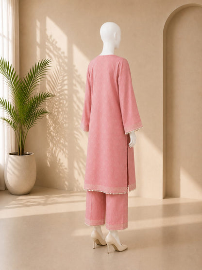 Bin Saeed Lawn 2PC - Pink