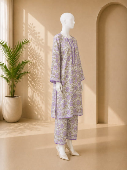 Bin Saeed Lawn 2pc -Soft Green
