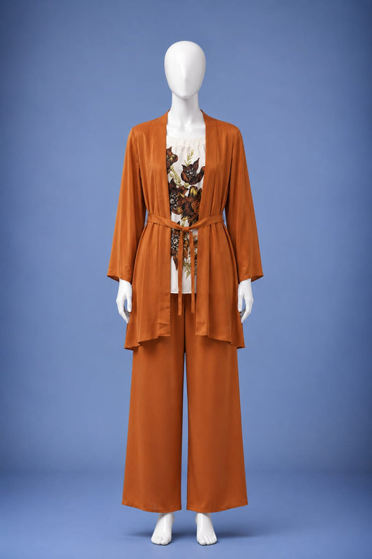3PC Co-Ord Set - Burnt Orange