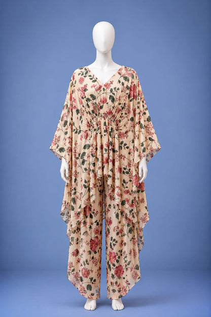 Printed Co-Ord Set - Beige
