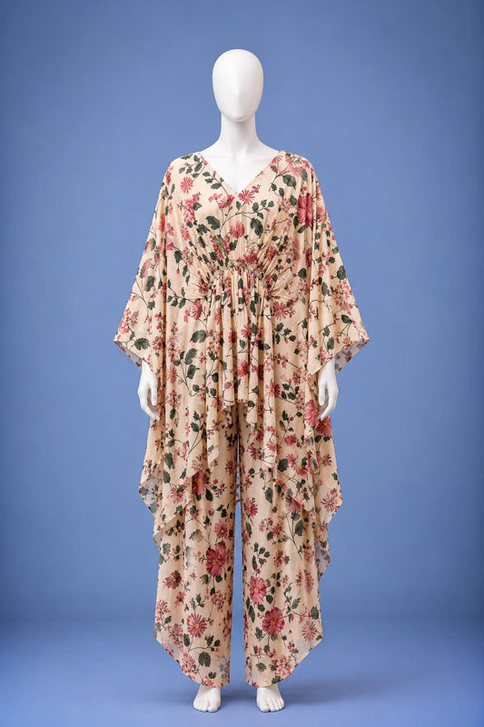 Printed Co-Ord Set - Beige