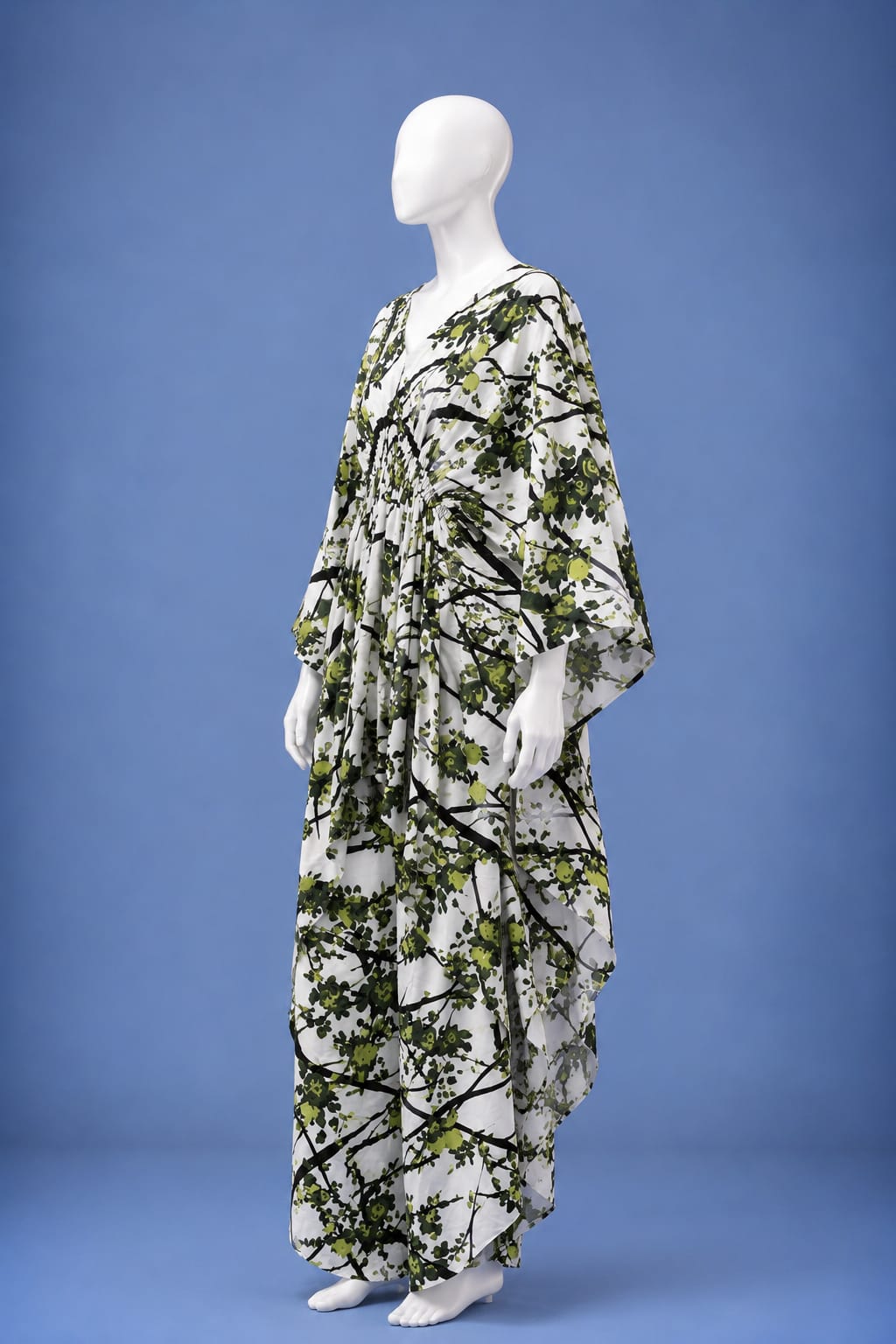 Printed Co-Ord Set - Off White & Green