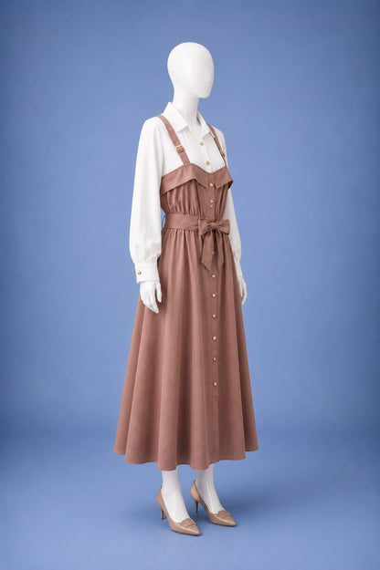 Midi Dress - Brown