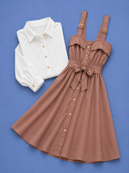 Midi Dress - Brown