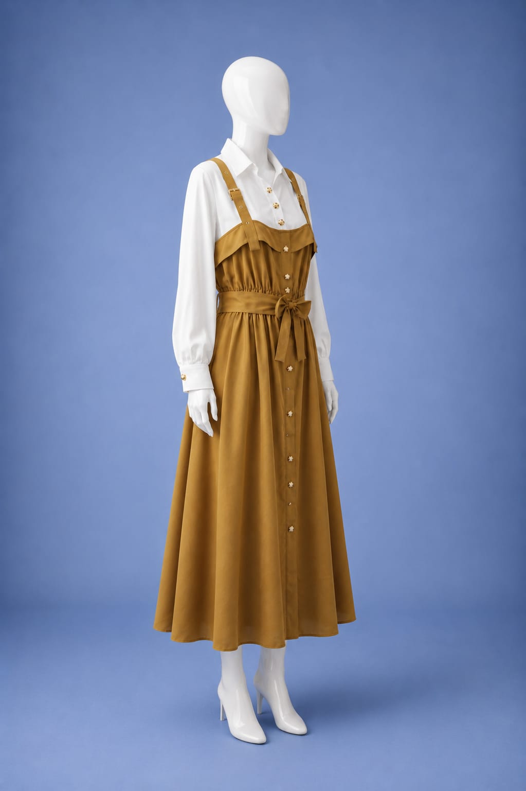 Midi Dress - Mustard