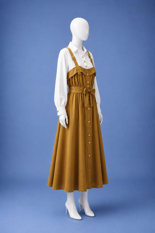 Midi Dress - Mustard