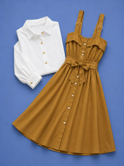 Midi Dress - Mustard