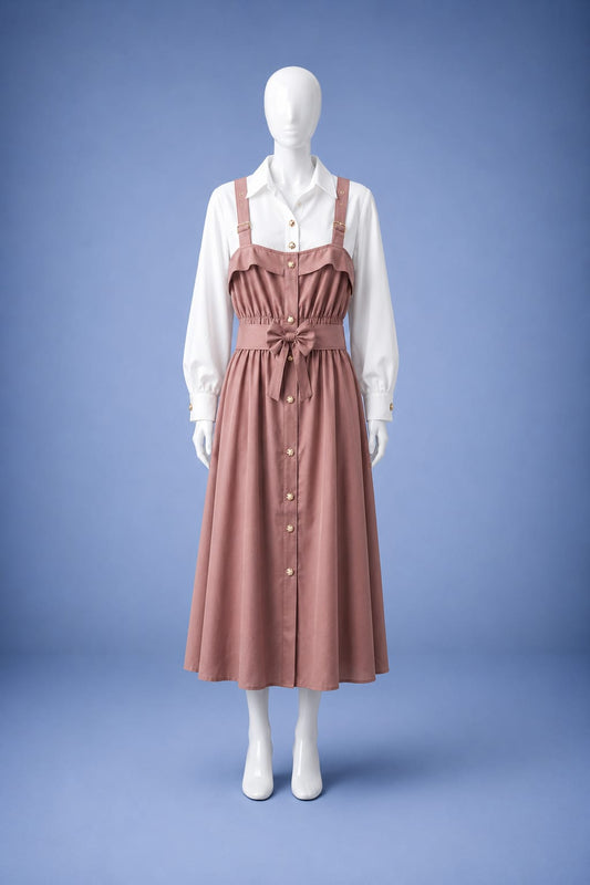 Midi Dress - Powder Pink