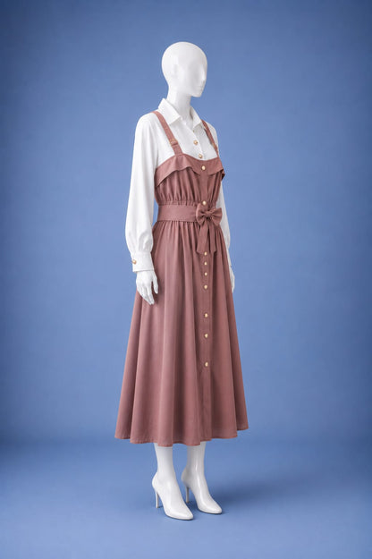 Midi Dress - Powder Pink