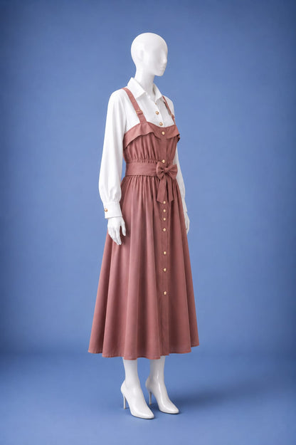 Midi Dress - Powder Pink