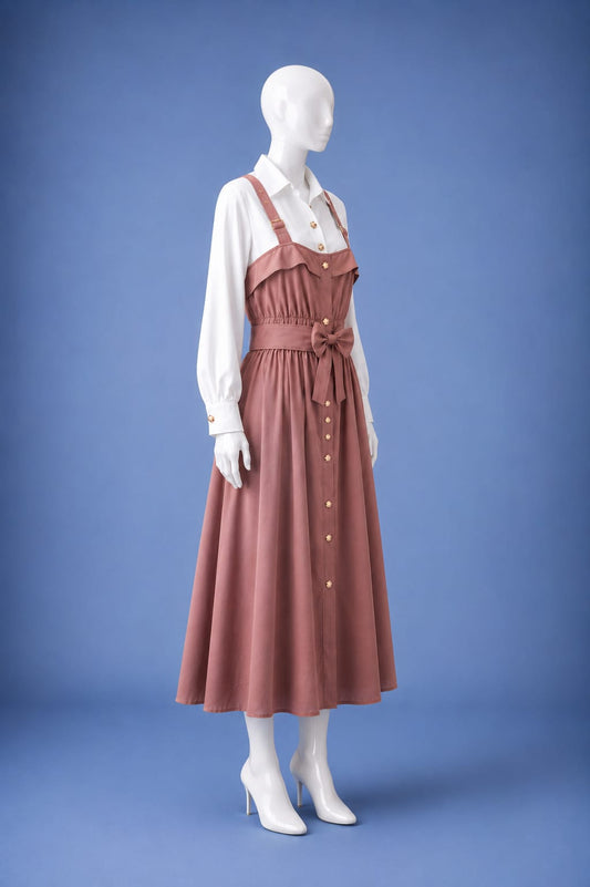 Midi Dress - Powder Pink