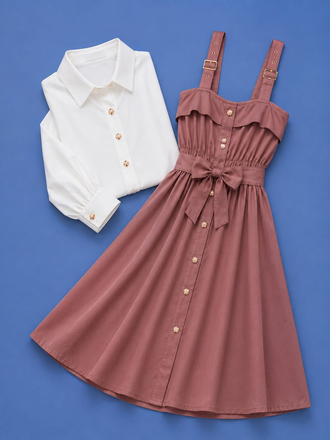 Midi Dress - Powder Pink