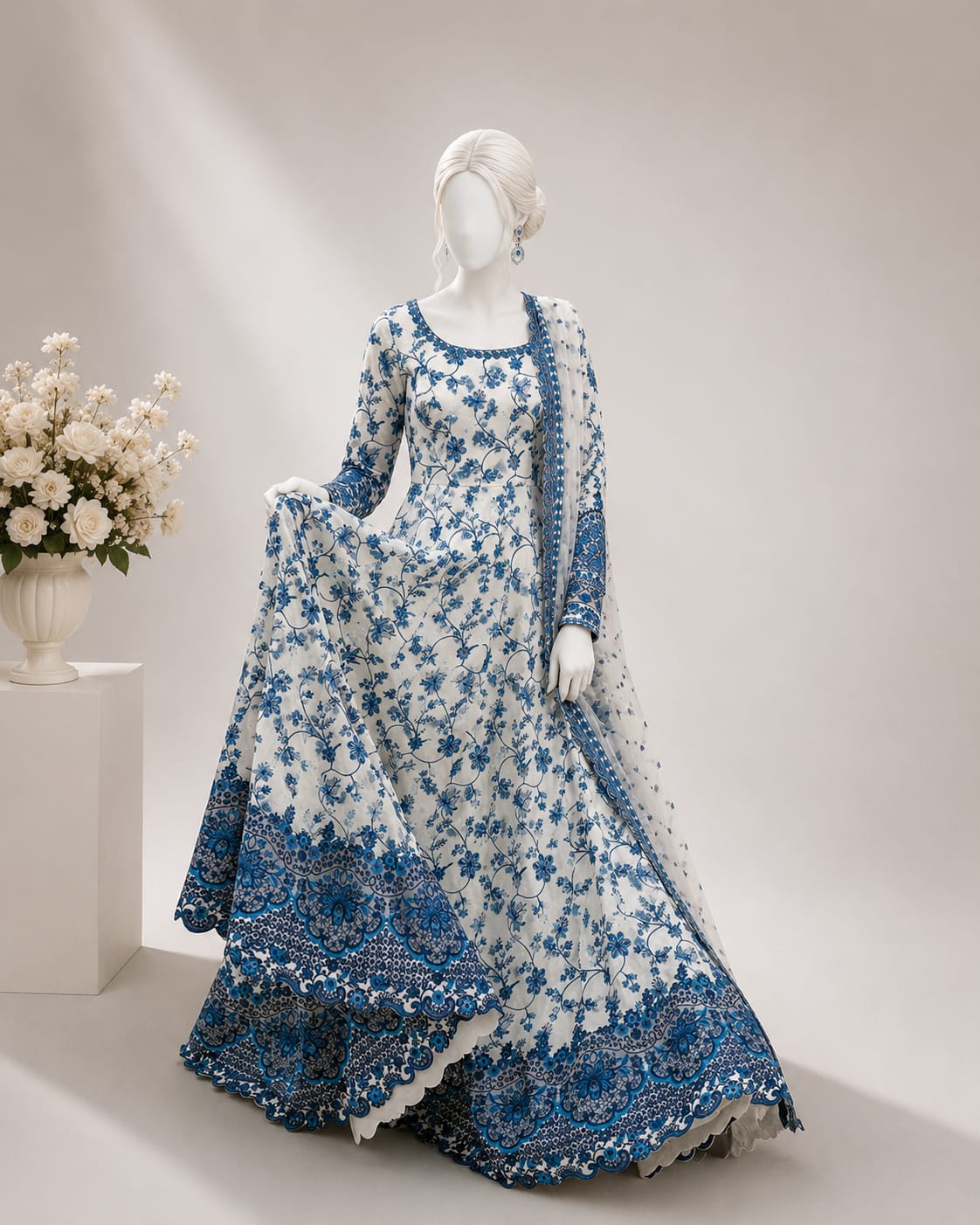 Faiza Saqlain Aya Luxury Lawn 3PC – Jehona